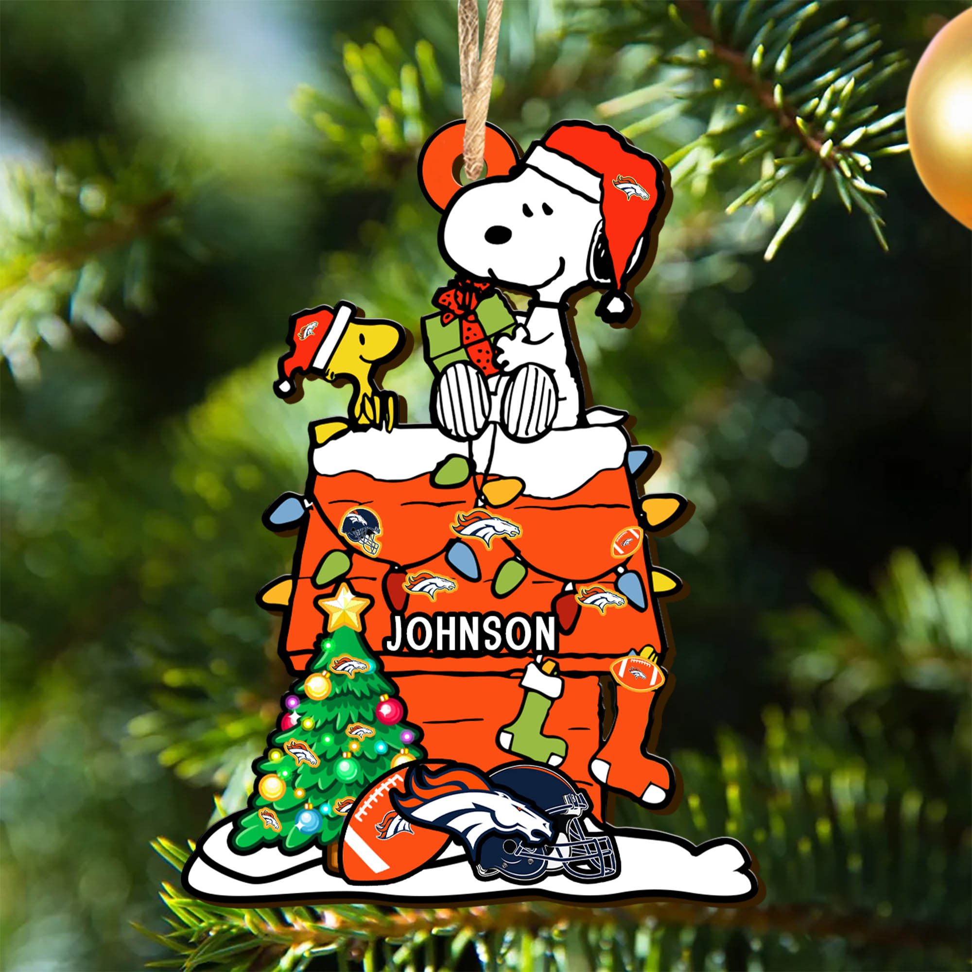 Denver Broncos Wooden Ornament 2024 Version Personalized Your Name, Sport Ornament, Christmas Gifts For Sport Lovers ETHY-52323