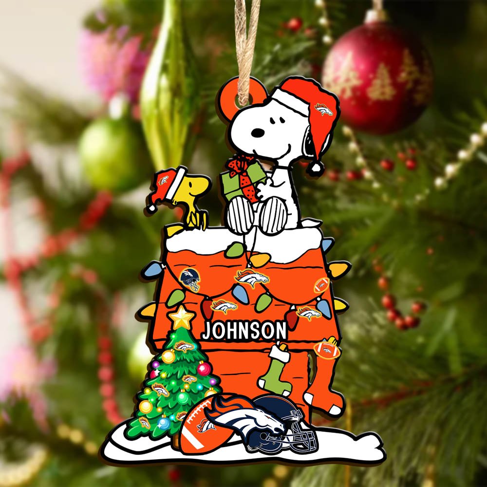 Alternative view of Denver Broncos Wooden Ornament 2024 Version Personalized Your Name, Sport Ornament, Christmas Gifts For Sport Lovers ETHY-52323