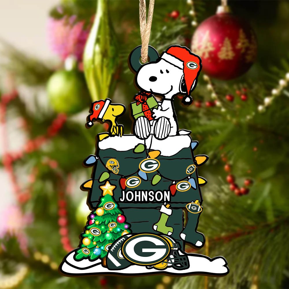 Alternative view of Green Bay Packers Wooden Ornament 2024 Version Personalized Your Name, Sport Ornament, Christmas Gifts For Sport Lovers ETHY-52323