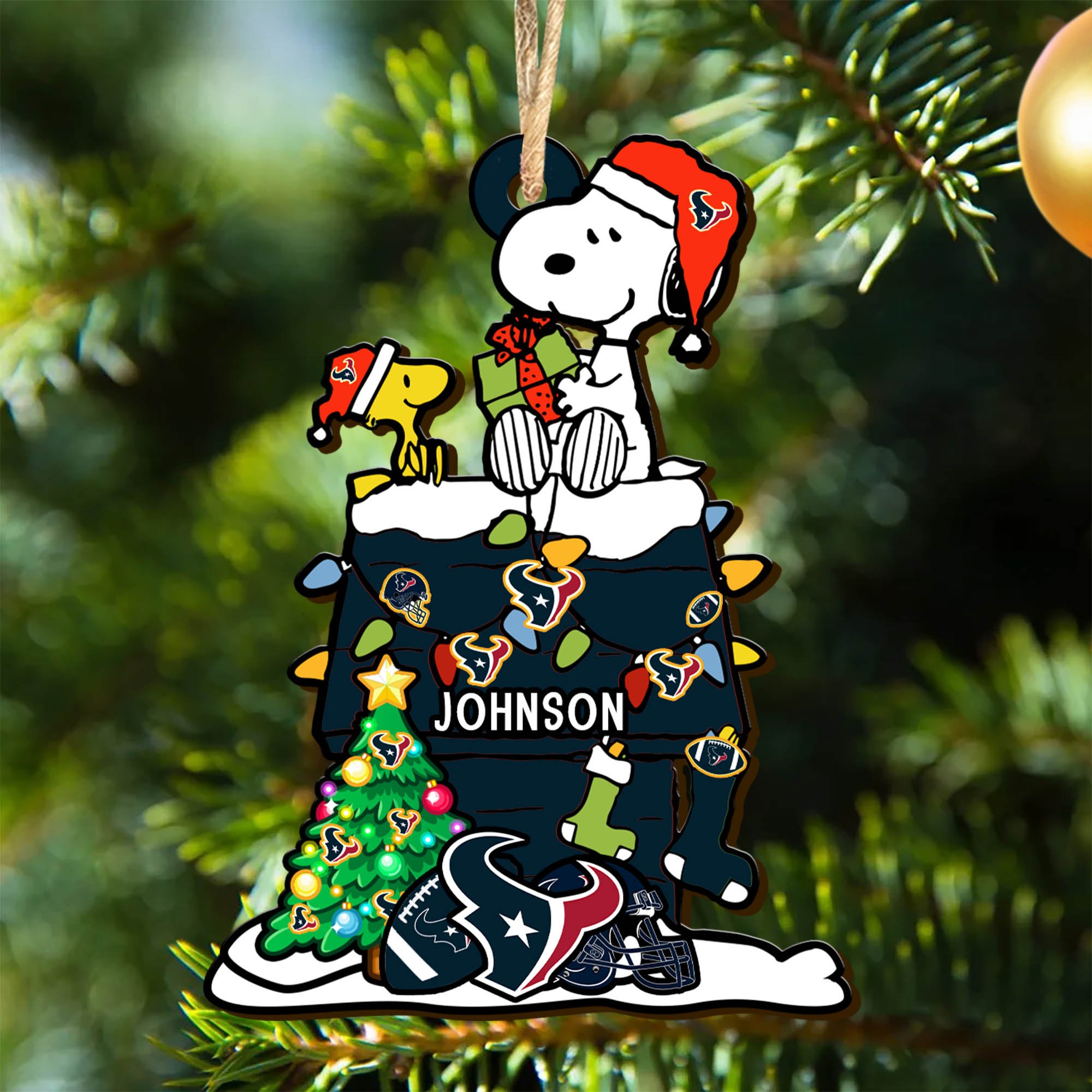 Houston Texans Wooden Ornament 2024 Version Personalized Your Name, Sport Ornament, Christmas Gifts For Sport Lovers ETHY-52323