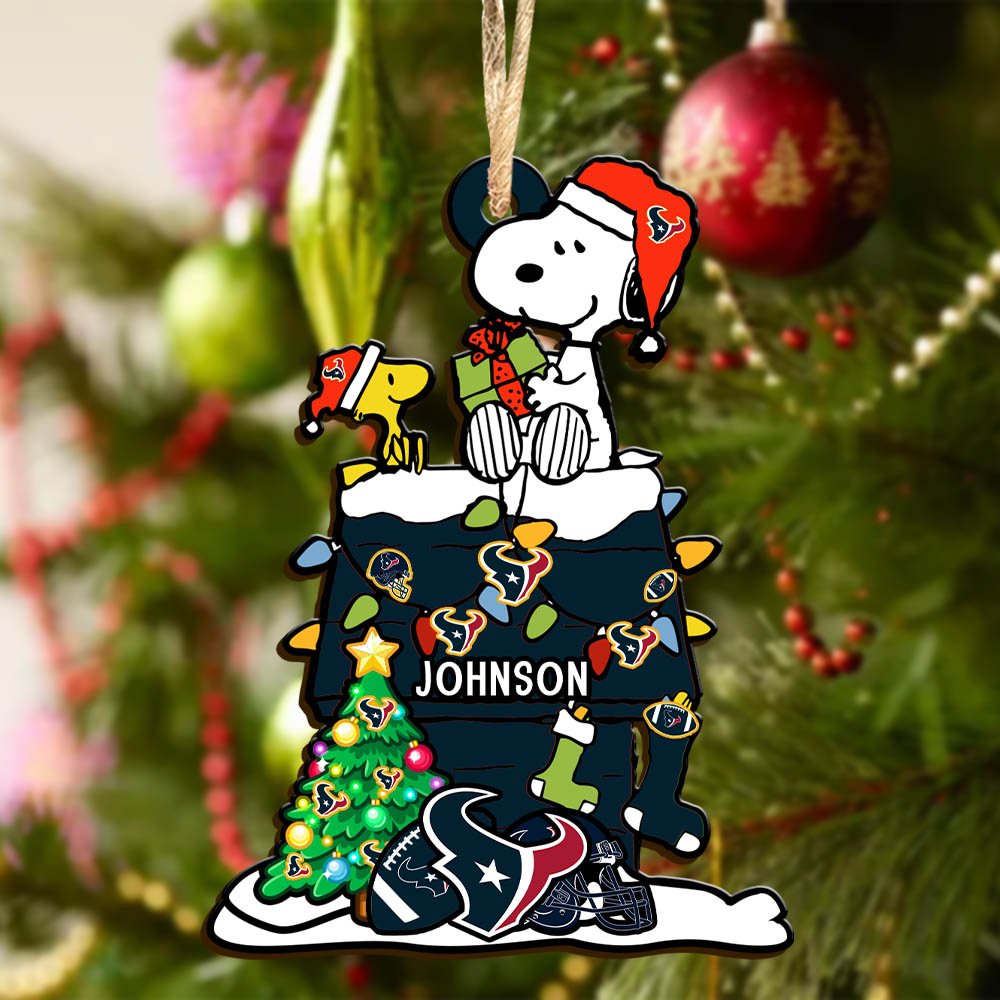 Alternative view of Houston Texans Wooden Ornament 2024 Version Personalized Your Name, Sport Ornament, Christmas Gifts For Sport Lovers ETHY-52323