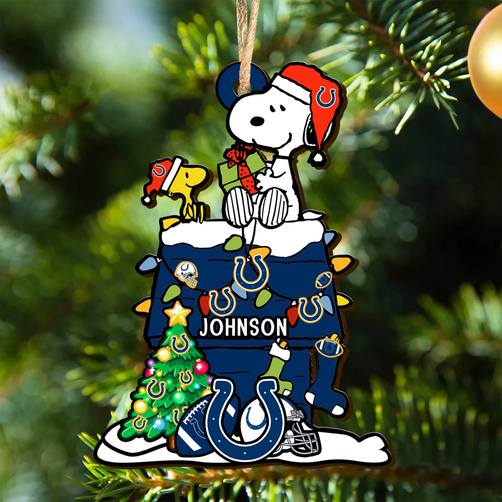 Indianapolis Colts Wooden Ornament 2024 Version Personalized Your Name, Sport Ornament, Christmas Gifts For Sport Lovers ETHY-52323