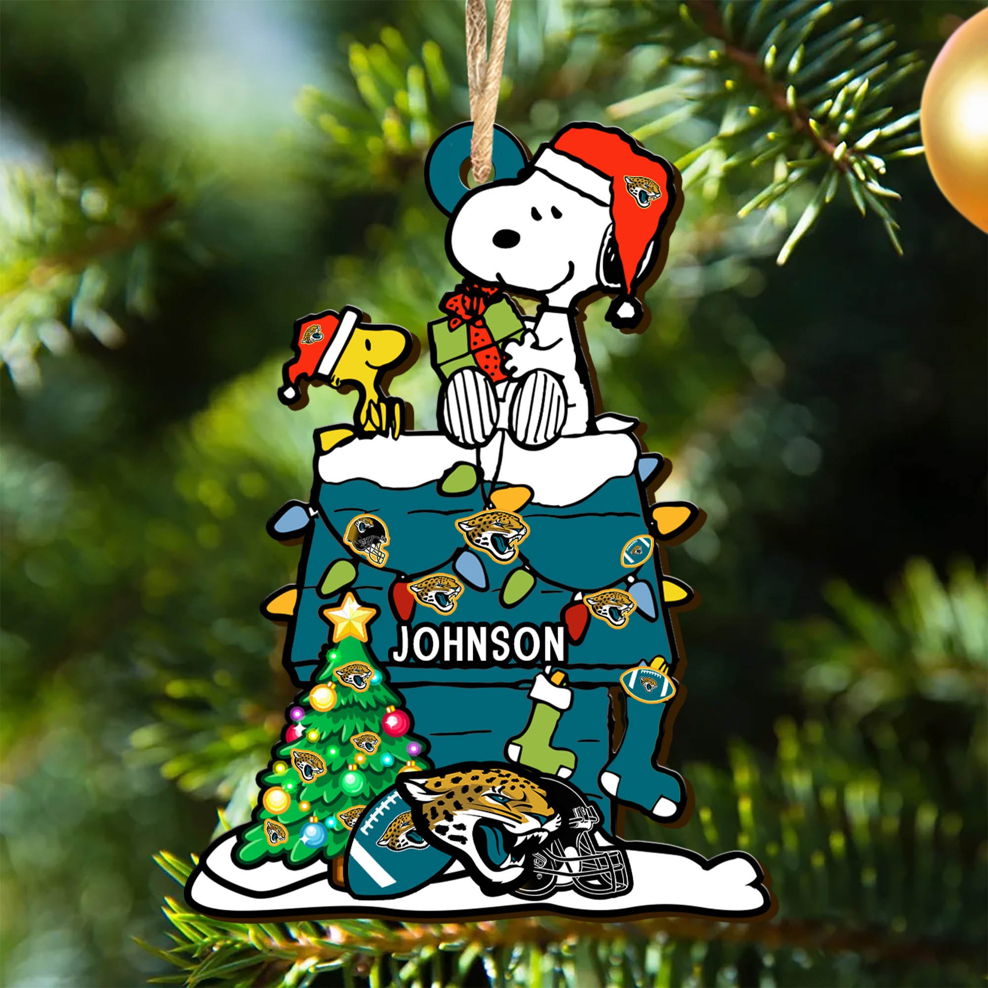 Jacksonville Jaguars Wooden Ornament 2024 Version Personalized Your Name, Sport Ornament, Christmas Gifts For Sport Lovers ETHY-52323