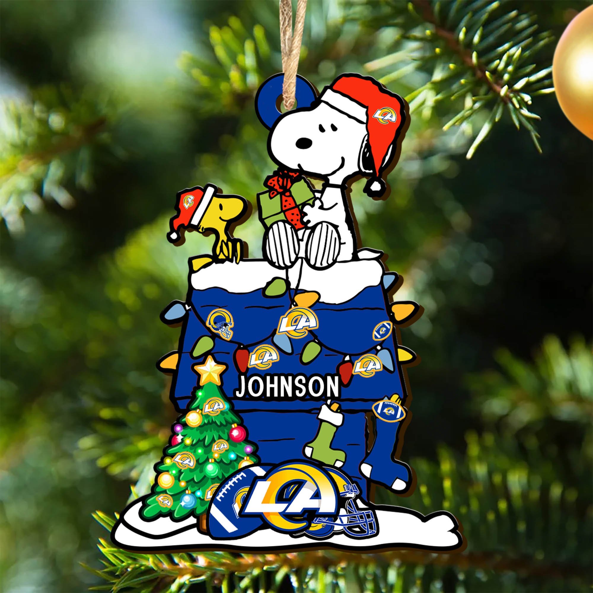 Los Angeles Rams Wooden Ornament 2024 Version Personalized Your Name, Sport Ornament, Christmas Gifts For Sport Lovers ETHY-52323