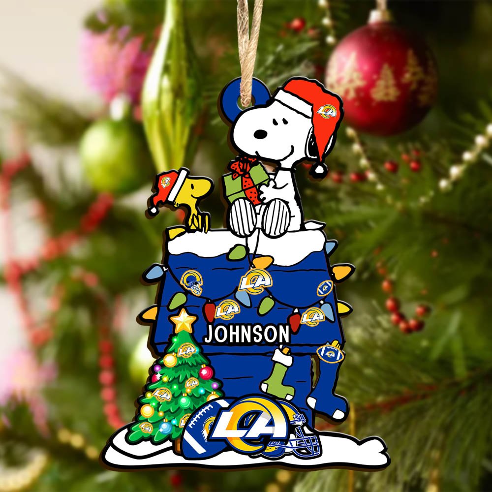 Alternative view of Los Angeles Rams Wooden Ornament 2024 Version Personalized Your Name, Sport Ornament, Christmas Gifts For Sport Lovers ETHY-52323