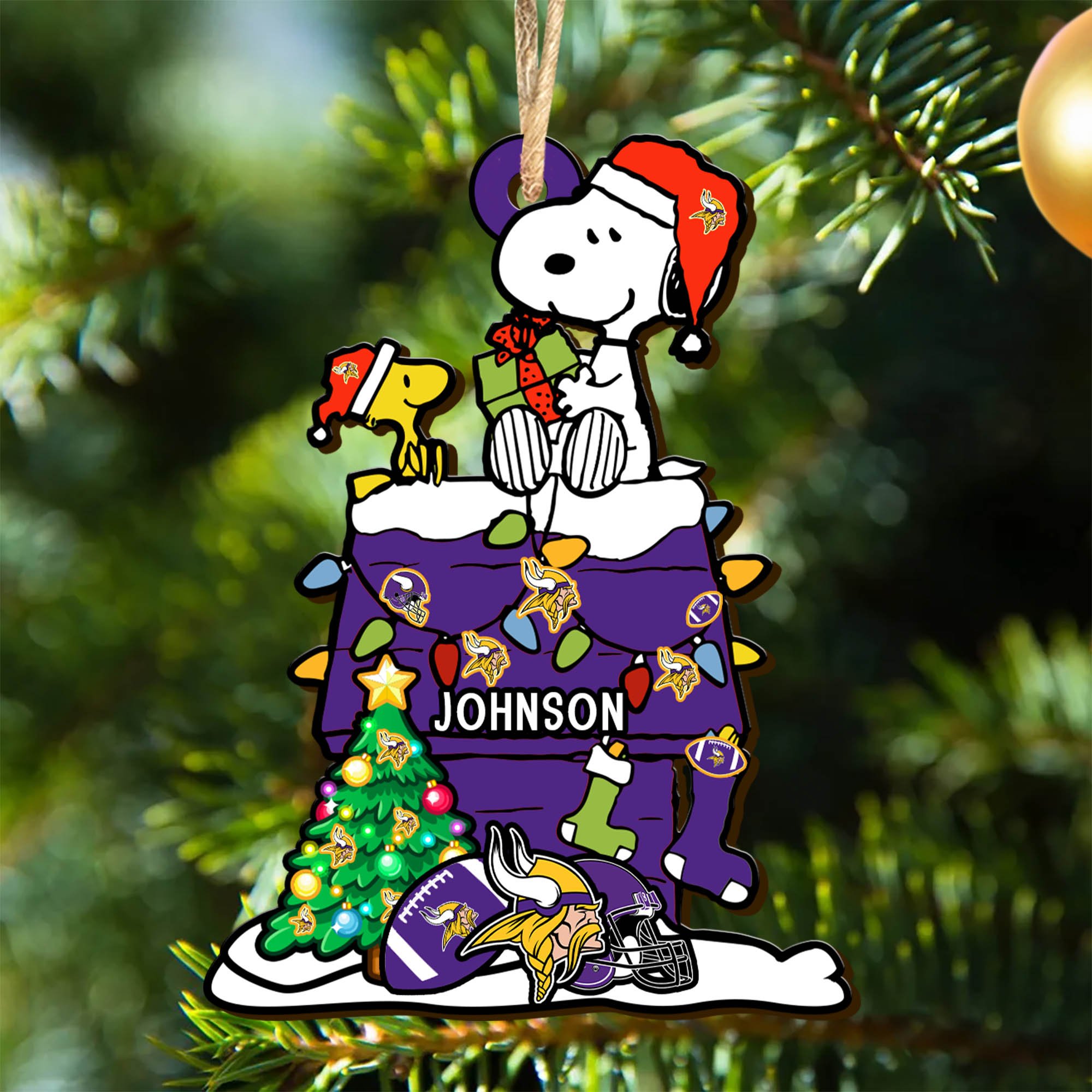 Minnesota Vikings Wooden Ornament 2024 Version Personalized Your Name, Sport Ornament, Christmas Gifts For Sport Lovers ETHY-52323