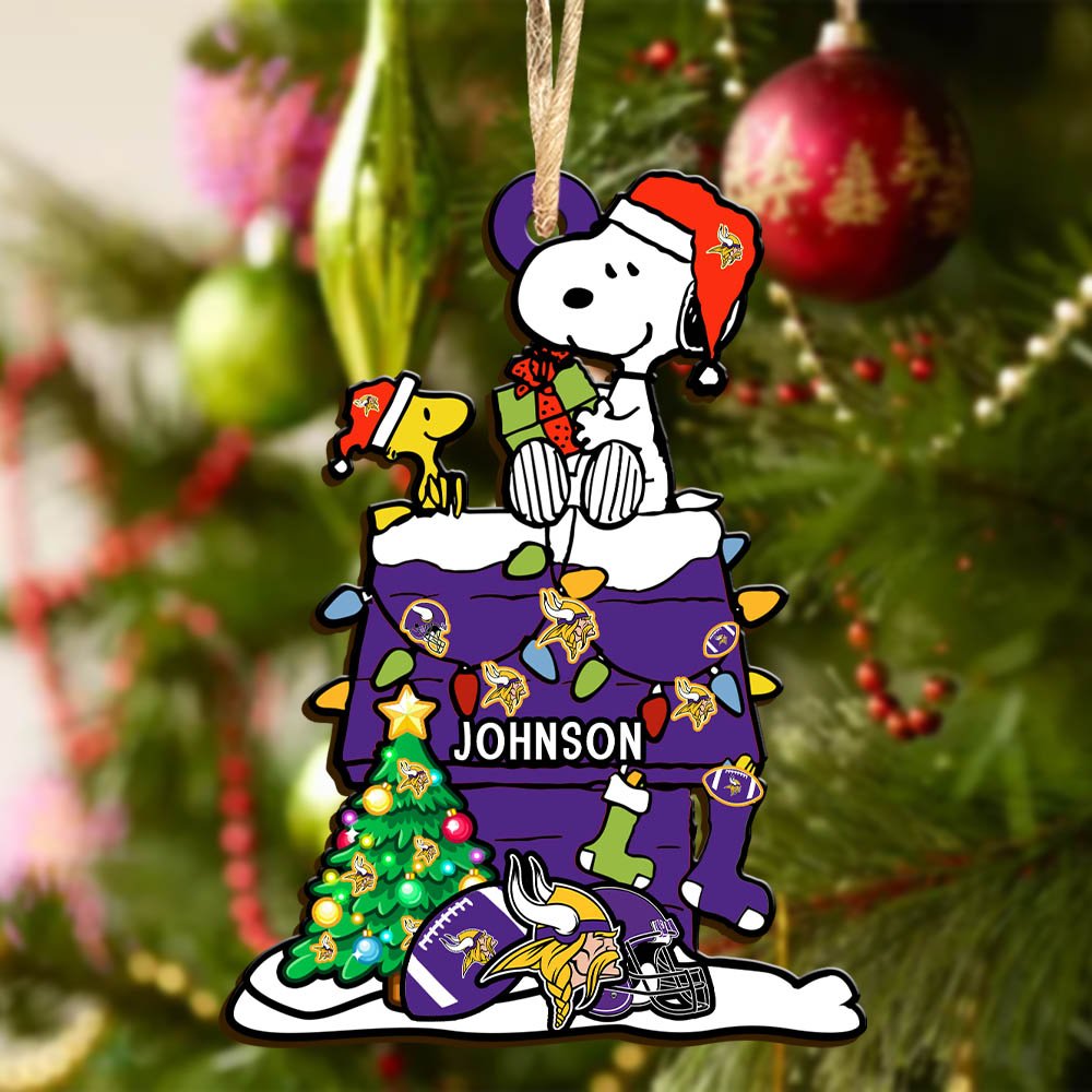 Alternative view of Minnesota Vikings Wooden Ornament 2024 Version Personalized Your Name, Sport Ornament, Christmas Gifts For Sport Lovers ETHY-52323