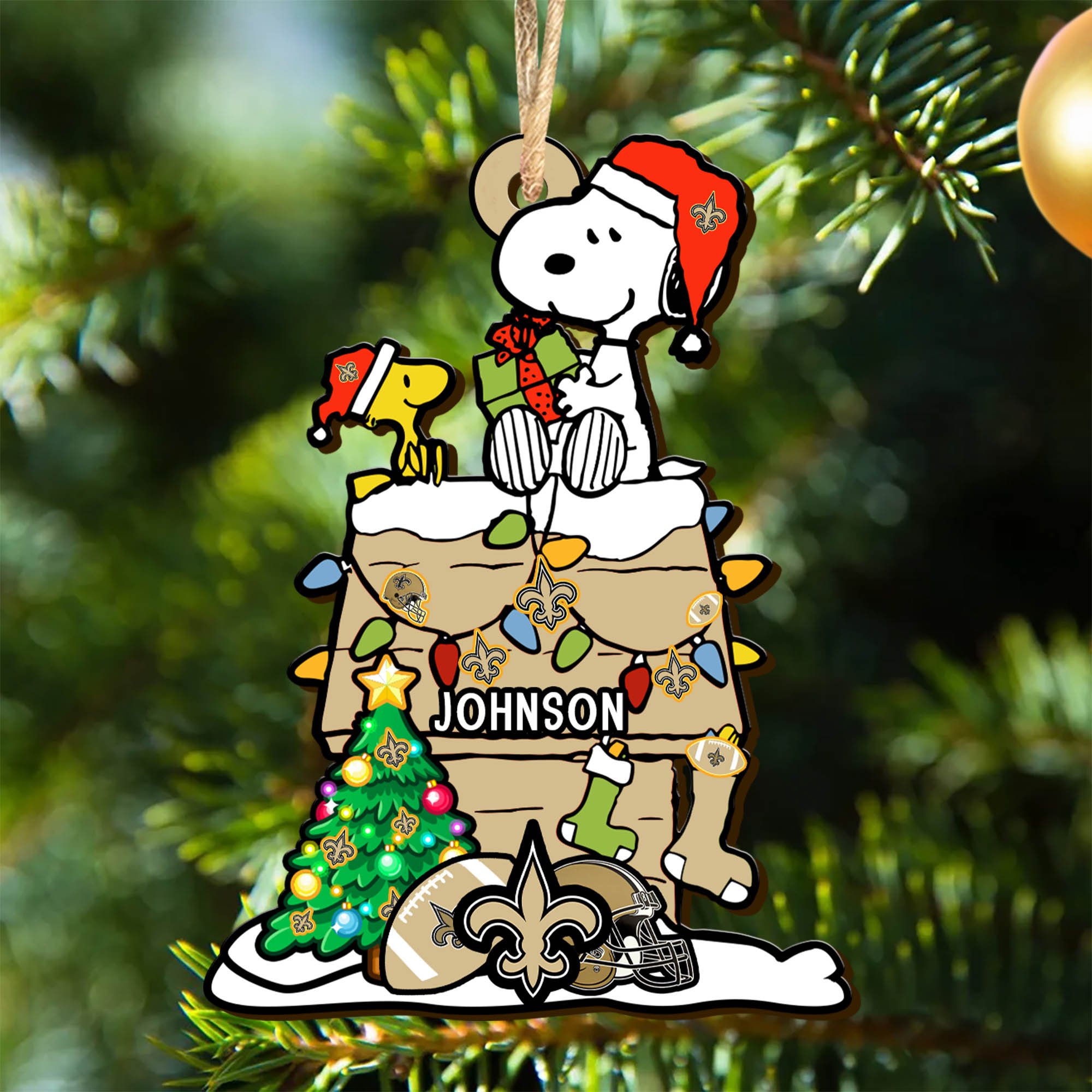 New Orleans Saints Wooden Ornament 2024 Version Personalized Your Name, Sport Ornament, Christmas Gifts For Sport Lovers ETHY-52323