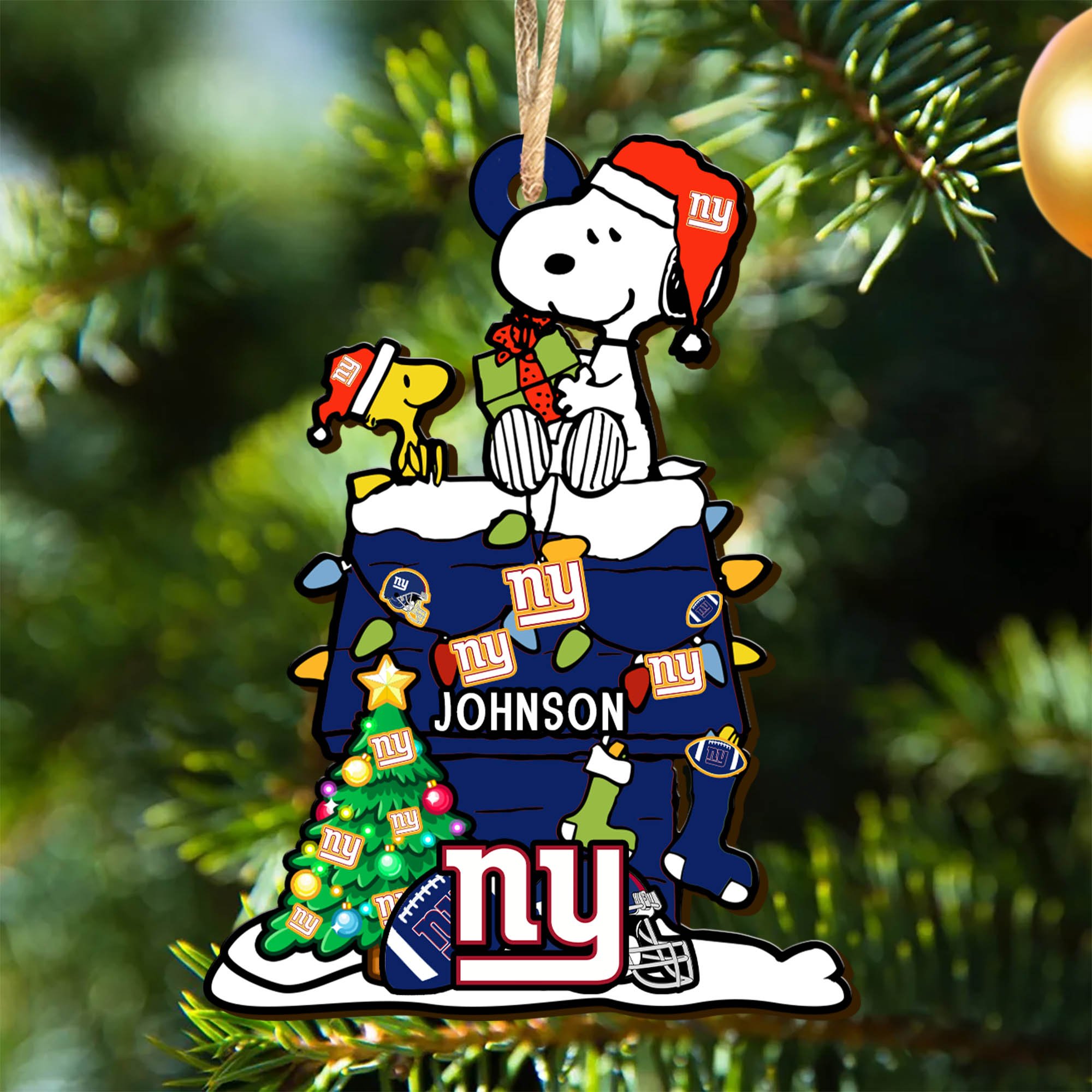 New York Giants Wooden Ornament 2024 Version Personalized Your Name, Sport Ornament, Christmas Gifts For Sport Lovers ETHY-52323
