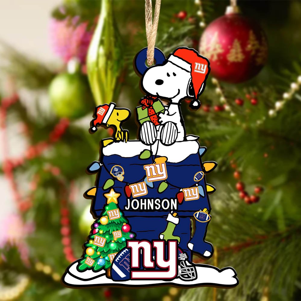 Alternative view of New York Giants Wooden Ornament 2024 Version Personalized Your Name, Sport Ornament, Christmas Gifts For Sport Lovers ETHY-52323