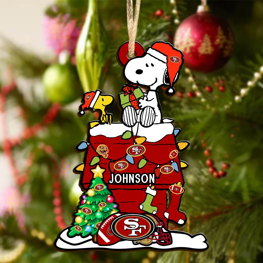 Alternative view of San Francisco 49ers Wooden Ornament 2024 Version Personalized Your Name, Sport Ornament, Christmas Gifts For Sport Lovers ETHY-52323