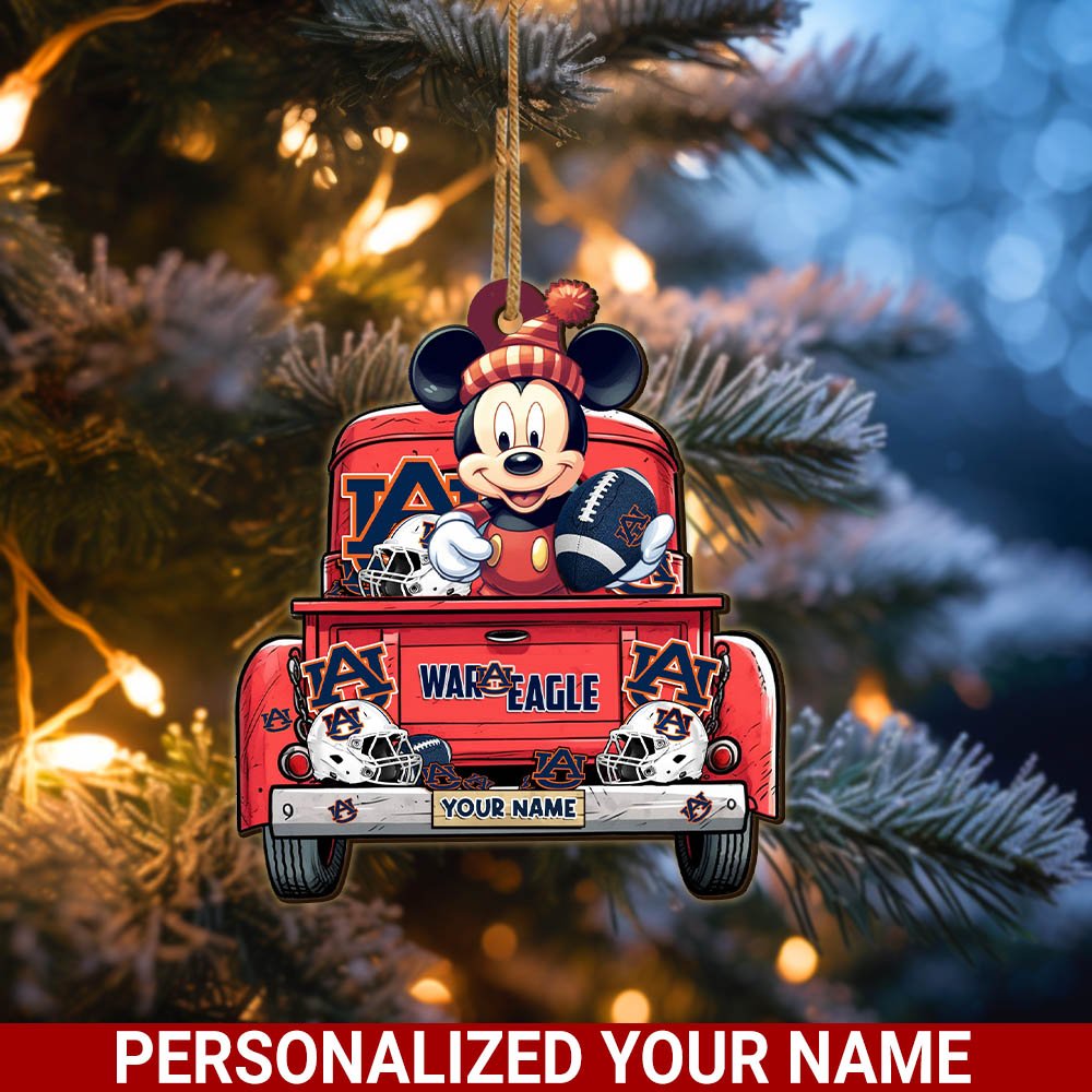 Auburn Tigers Wooden Ornament 2024 Version Personalized Your Name, Sport Ornament For Fans, Christmas Gifts ETHY-52365