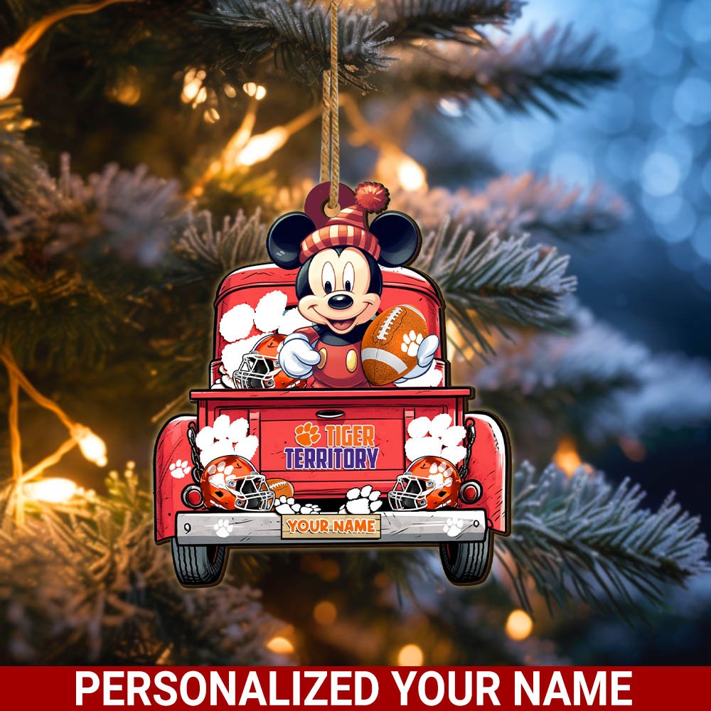 Clemson Tigers Wooden Ornament 2024 Version Personalized Your Name, Sport Ornament For Fans, Christmas Gifts ETHY-52365