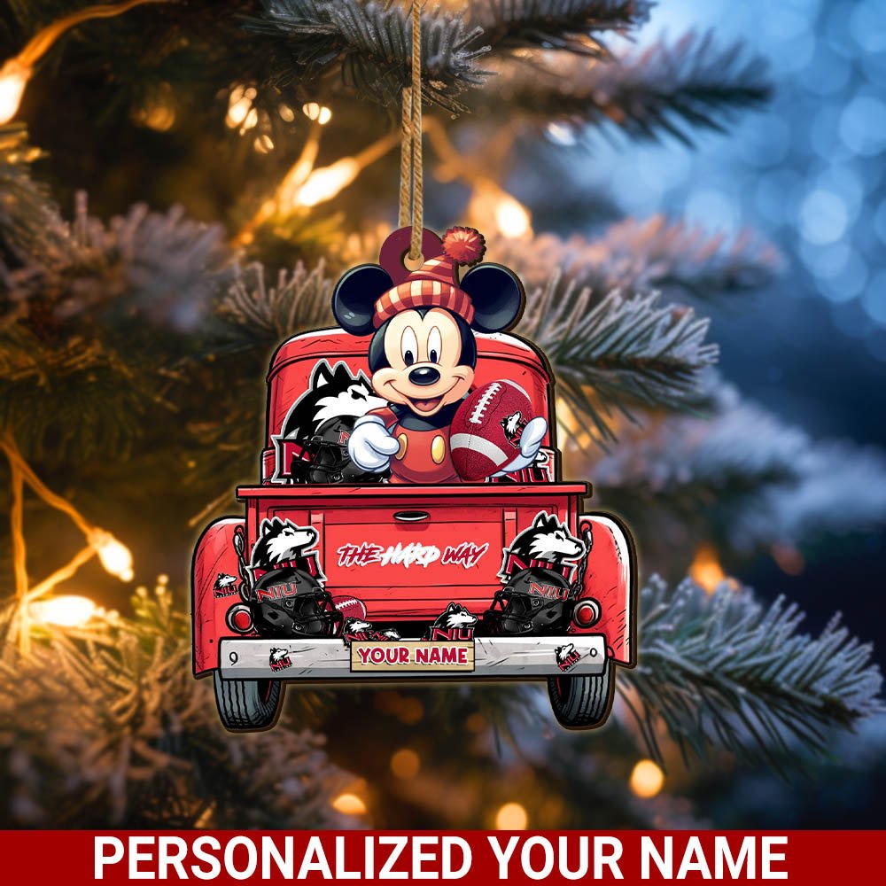Northern Illinois Huskies Wooden Ornament 2024 Version Personalized Your Name, Sport Ornament For Fans, Christmas Gifts ETHY-52365