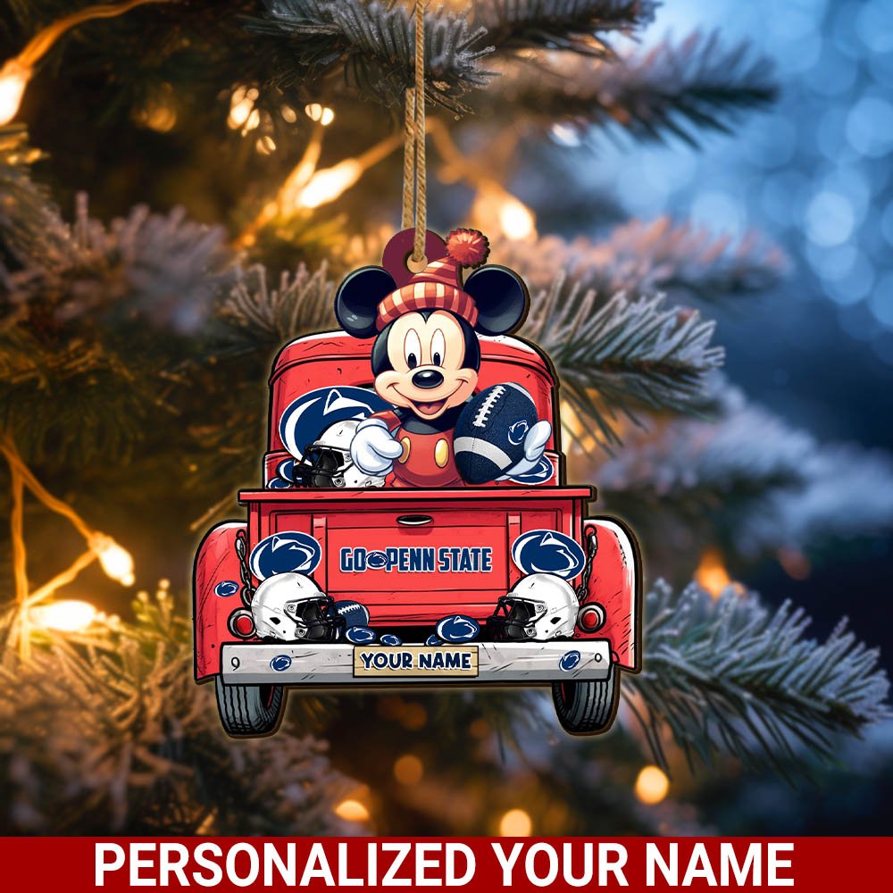 Penn State Nittany Lions Wooden Ornament 2024 Version Personalized Your Name, Sport Ornament For Fans, Christmas Gifts ETHY-52365
