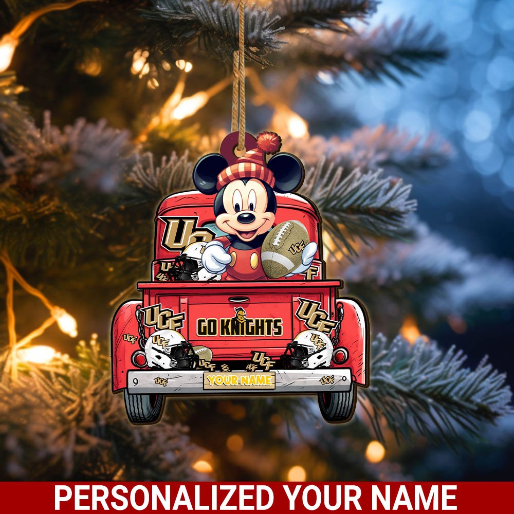 UCF Knights Wooden Ornament 2024 Version Personalized Your Name, Sport Ornament For Fans, Christmas Gifts ETHY-52365