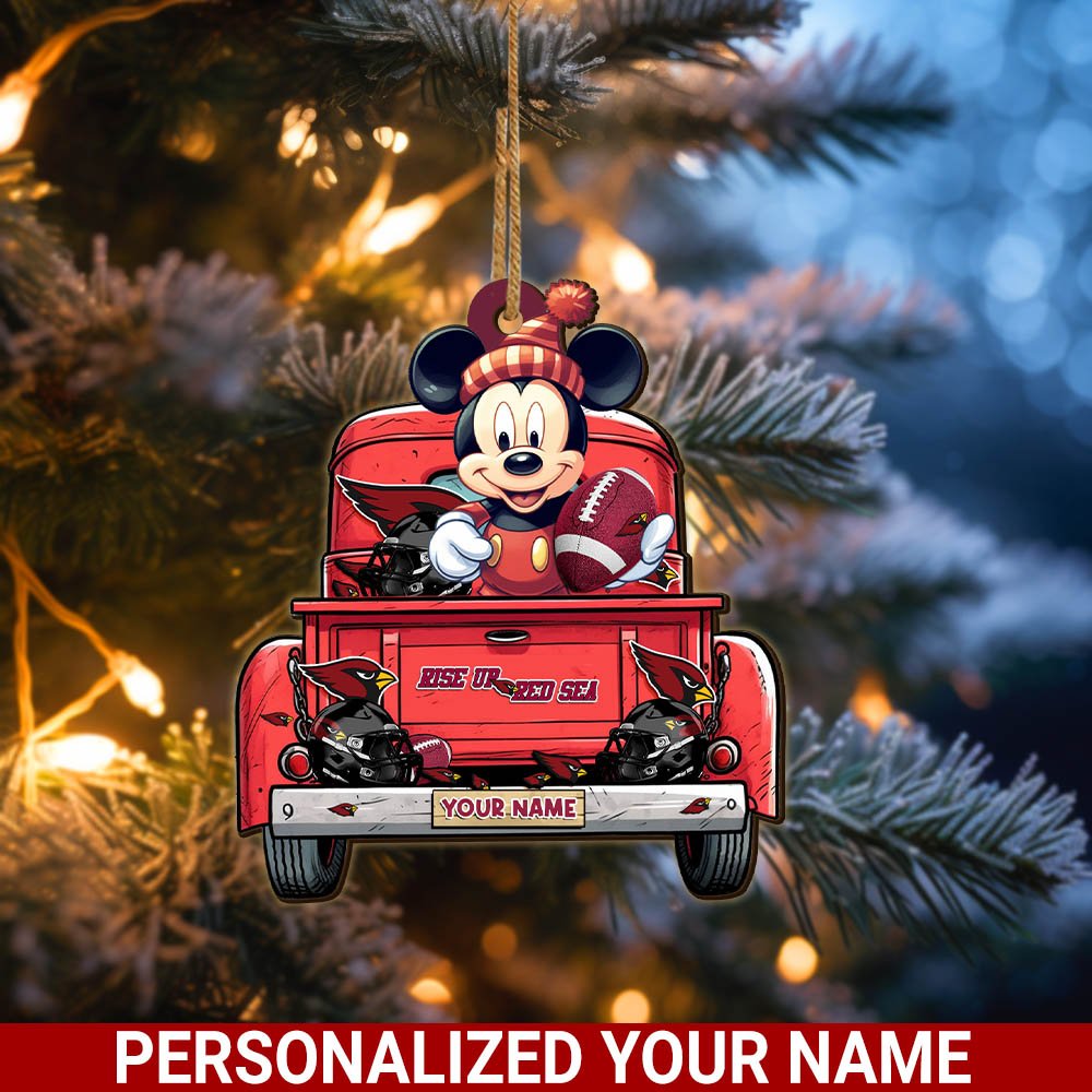 Arizona Cardinals Wooden Ornament 2024 Version Personalized Your Name, Sport Ornament For Fans, Christmas Gifts ETHY-52365
