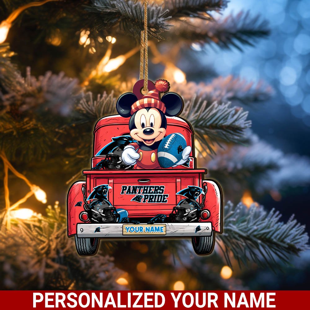 Carolina Panthers Wooden Ornament 2024 Version Personalized Your Name, Sport Ornament For Fans, Christmas Gifts ETHY-52365