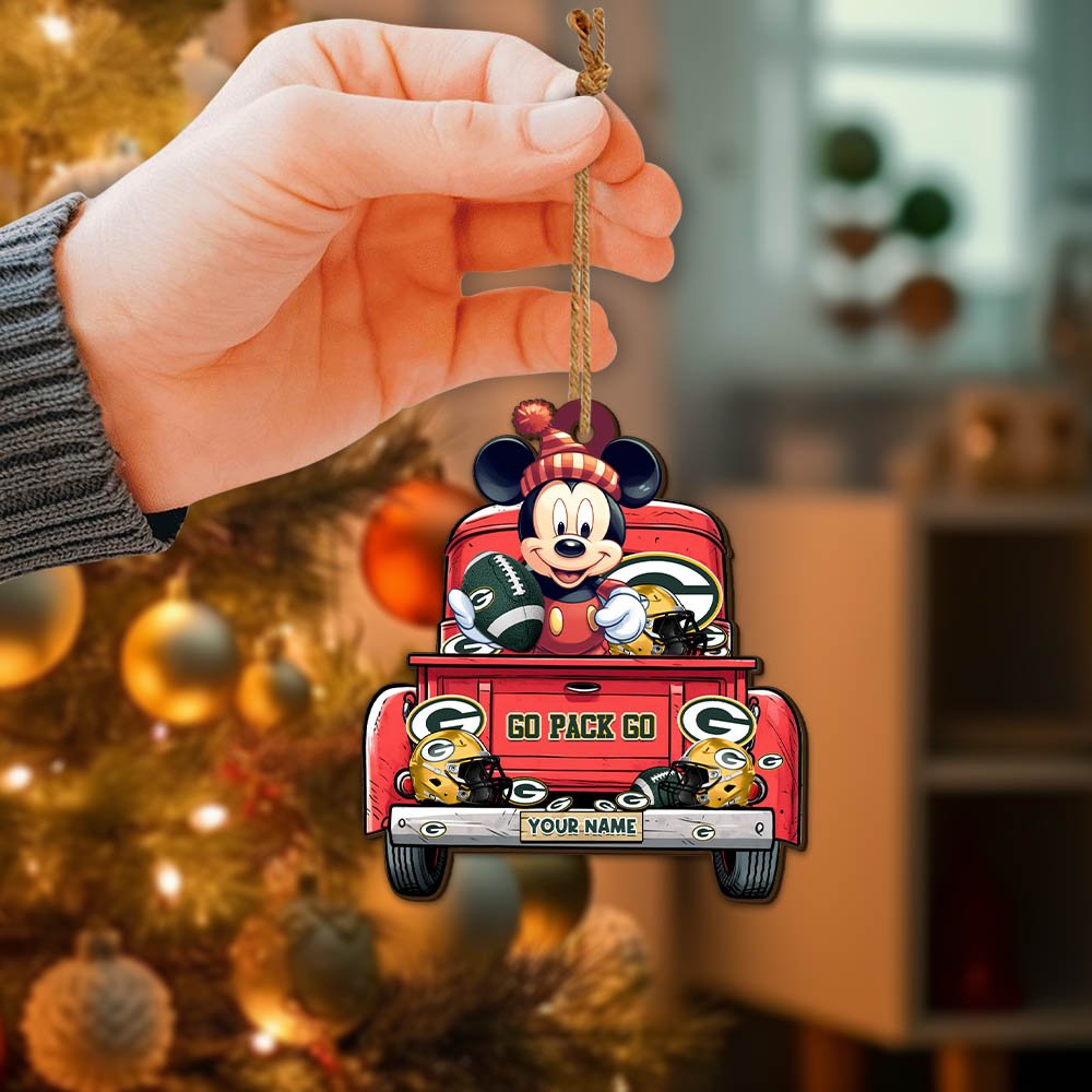 Alternative view of Green Bay Packers Wooden Ornament 2024 Version Personalized Your Name, Sport Ornament For Fans, Christmas Gifts ETHY-52365