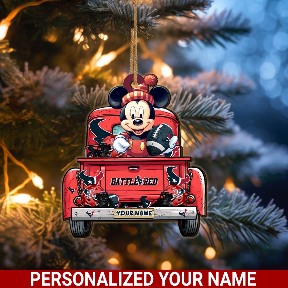 Houston Texans Wooden Ornament 2024 Version Personalized Your Name, Sport Ornament For Fans, Christmas Gifts ETHY-52365