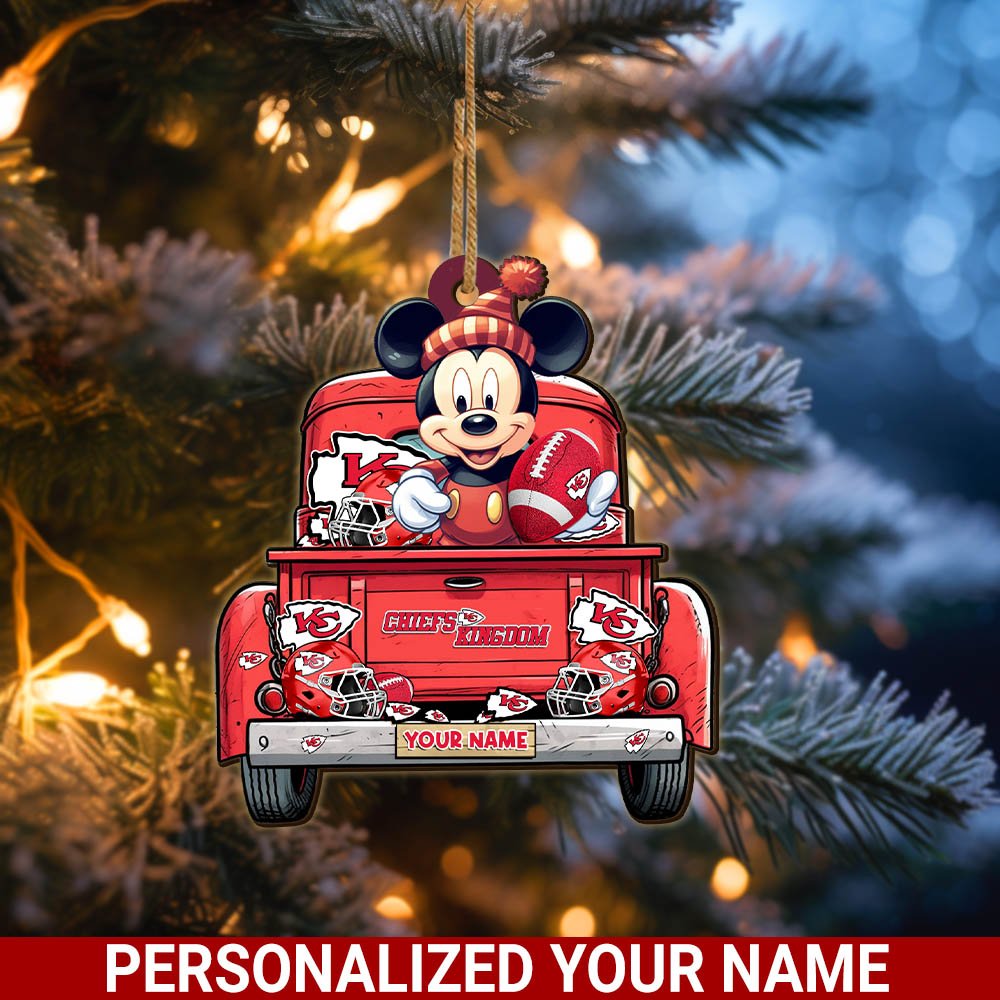 Kansas City Chiefs Wooden Ornament 2024 Version Personalized Your Name, Sport Ornament For Fans, Christmas Gifts ETHY-52365