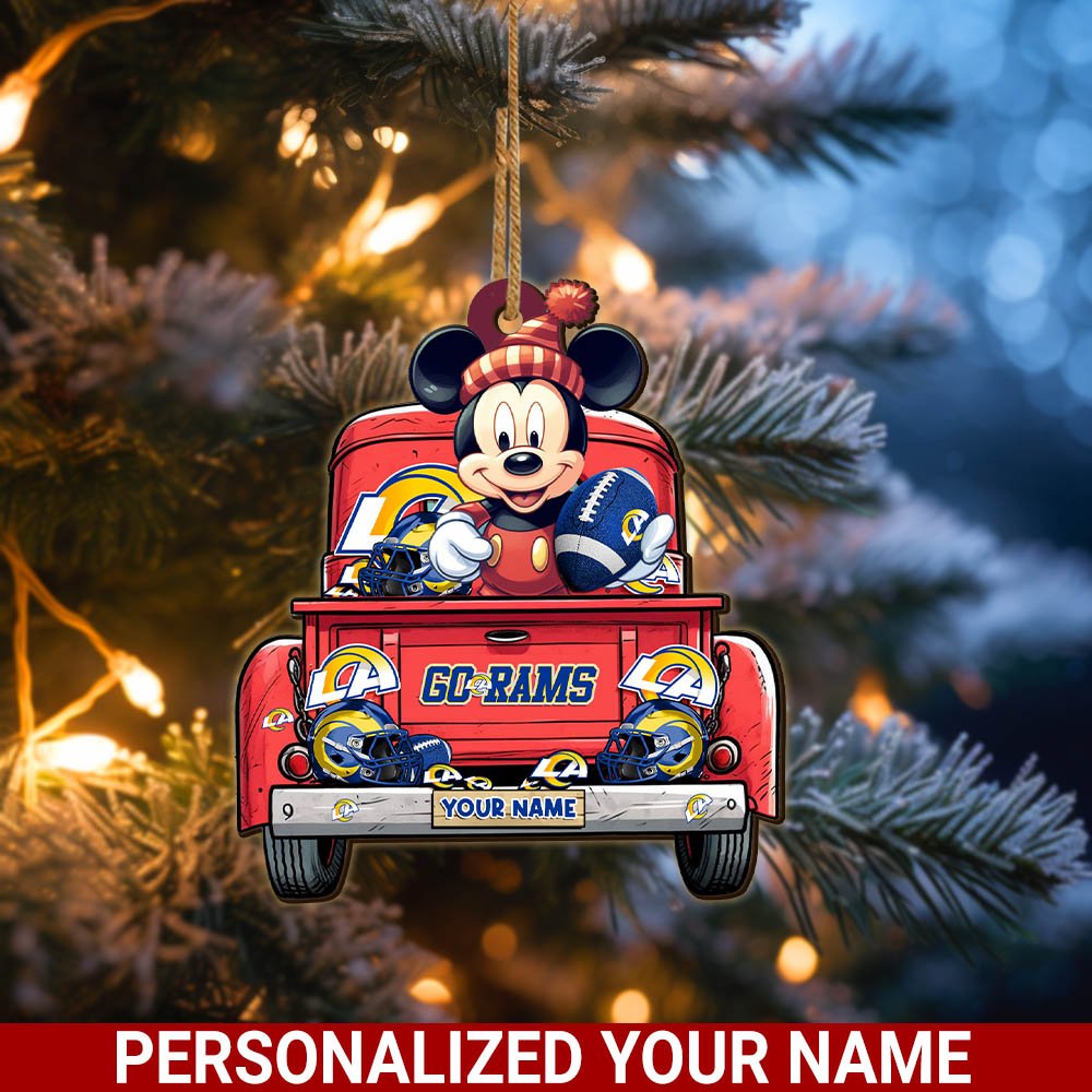 Los Angeles Rams Wooden Ornament 2024 Version Personalized Your Name, Sport Ornament For Fans, Christmas Gifts ETHY-52365