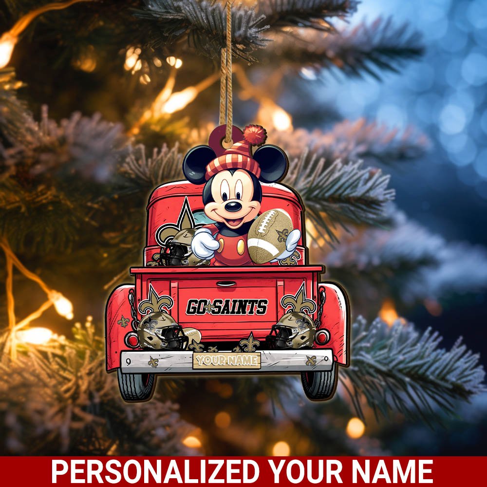 New Orleans Saints Wooden Ornament 2024 Version Personalized Your Name, Sport Ornament For Fans, Christmas Gifts ETHY-52365