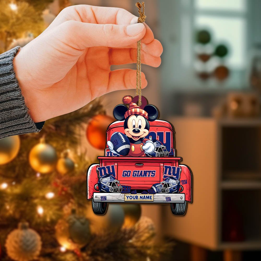 Alternative view of New York Giants Wooden Ornament 2024 Version Personalized Your Name, Sport Ornament For Fans, Christmas Gifts ETHY-52365