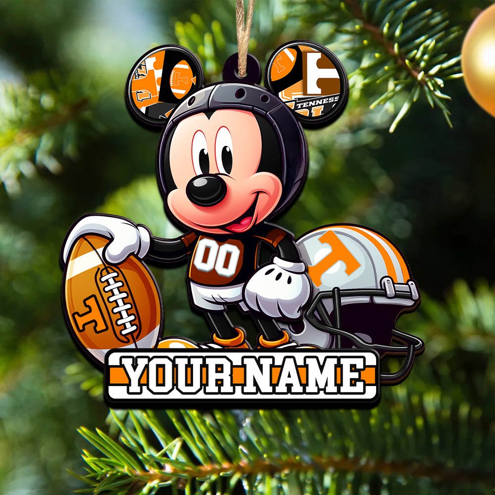 Tennessee Volunteers 2 Layered Wooden Ornament 2024 Version Personalized Your Name, Football Team Ornament, Football Lover Gifts ETHY-52624