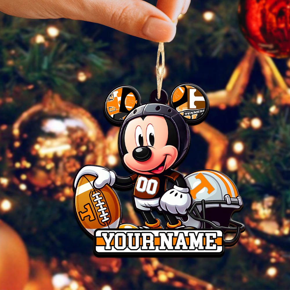 Alternative view of Tennessee Volunteers 2 Layered Wooden Ornament 2024 Version Personalized Your Name, Football Team Ornament, Football Lover Gifts ETHY-52624