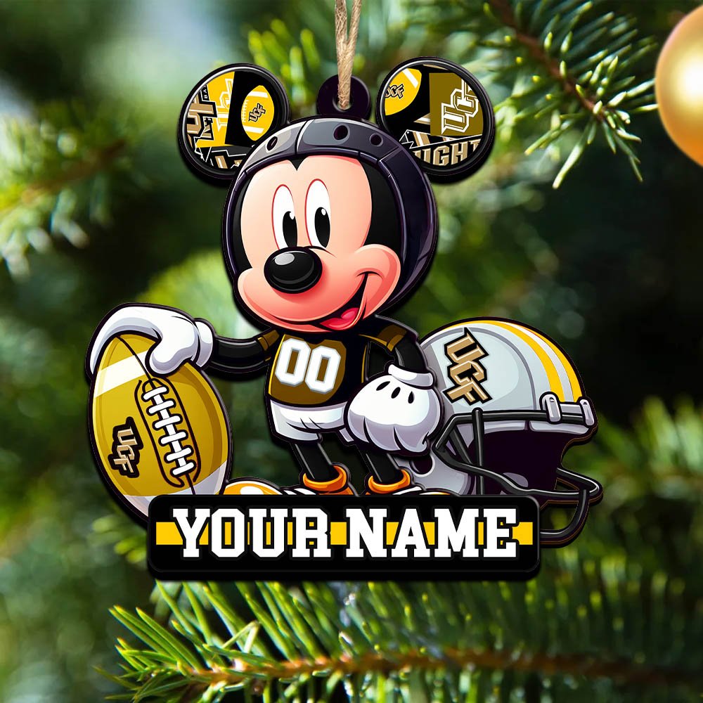 UCF Knights 2 Layered Wooden Ornament 2024 Version Personalized Your Name, Football Team Ornament, Football Lover Gifts ETHY-52624