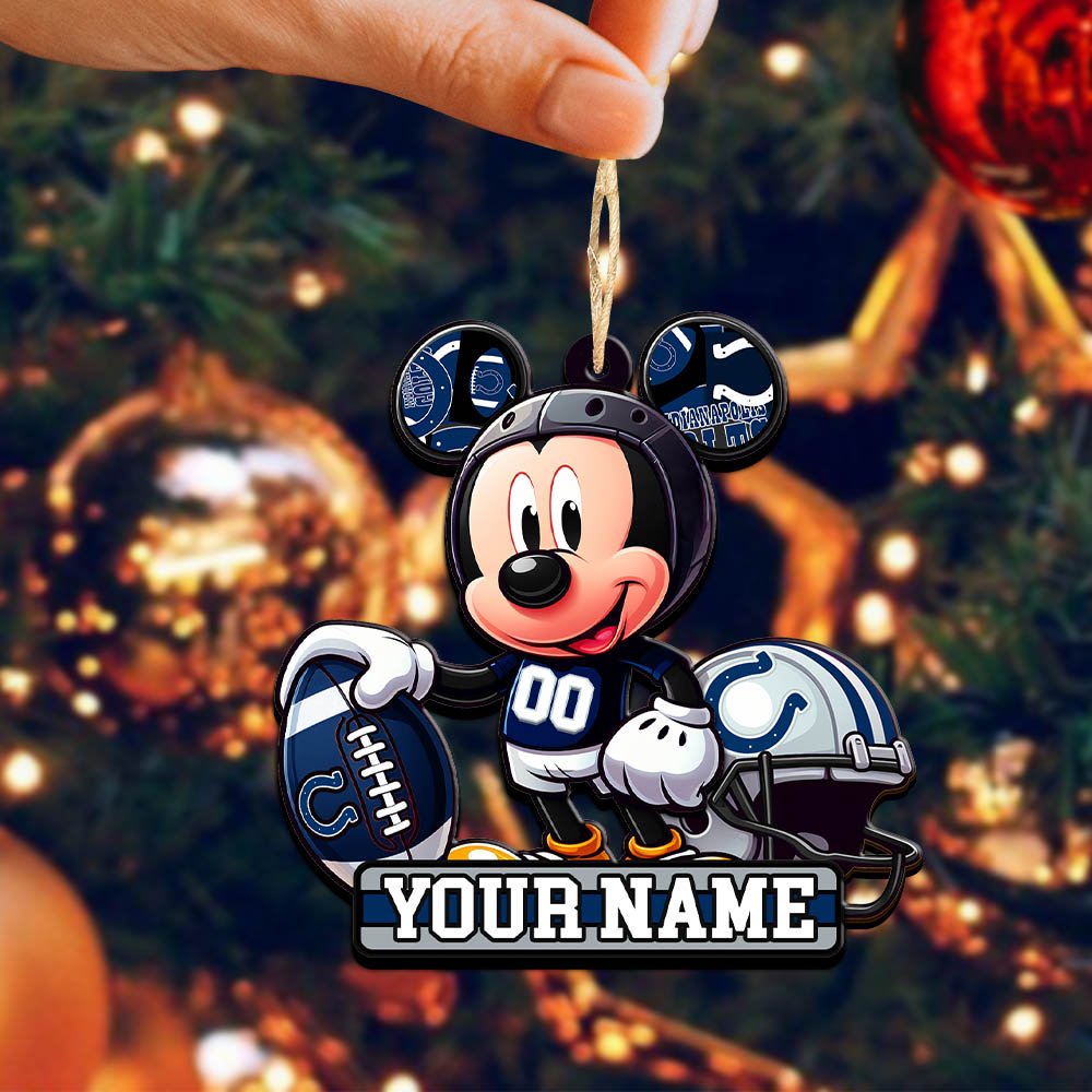 Alternative view of Indianapolis Colts 2 Layered Wooden Ornament 2024 Version Personalized Your Name, Football Team Ornament, Football Lover Gifts ETHY-52624