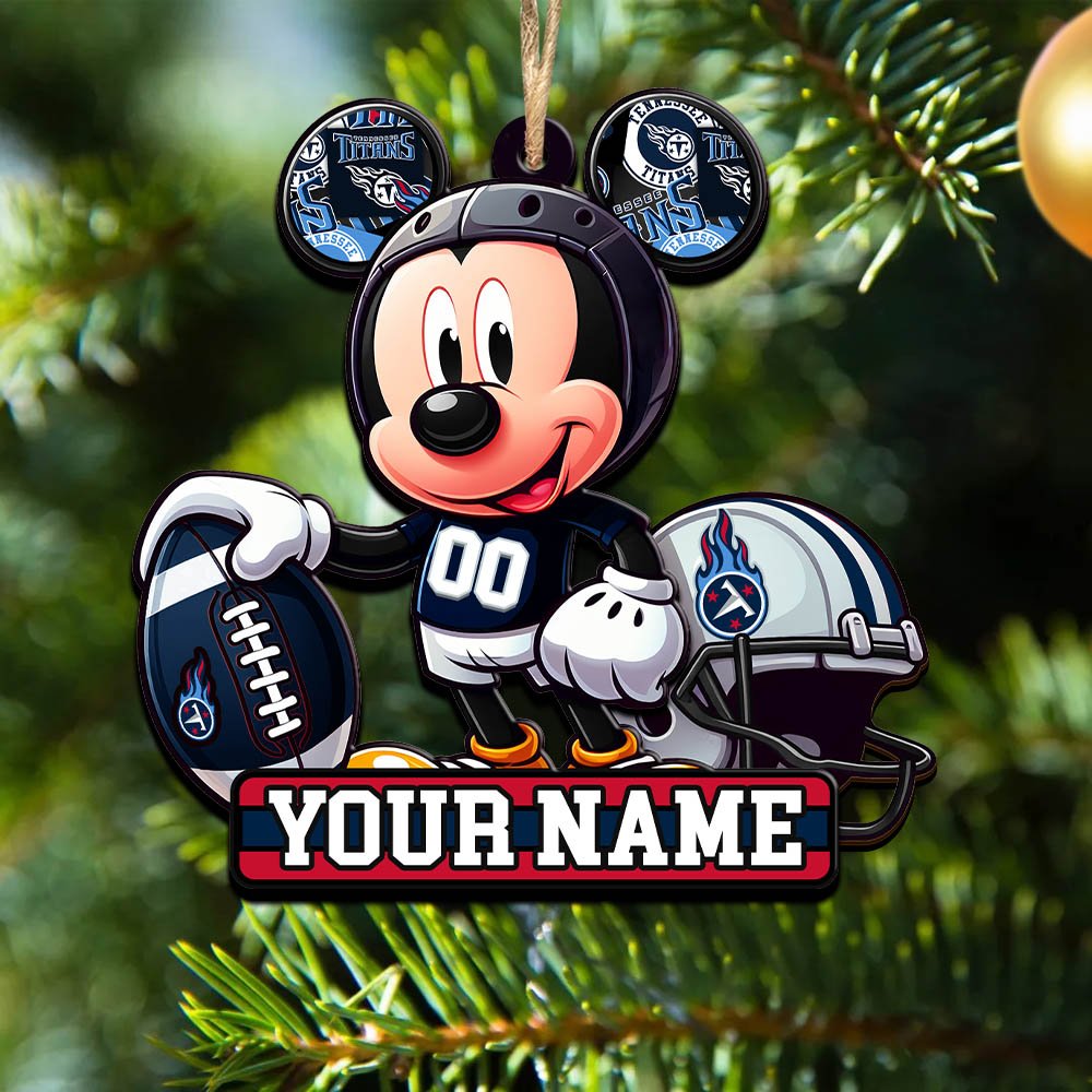 Tennessee Titans 2 Layered Wooden Ornament 2024 Version Personalized Your Name, Football Team Ornament, Football Lover Gifts ETHY-52624