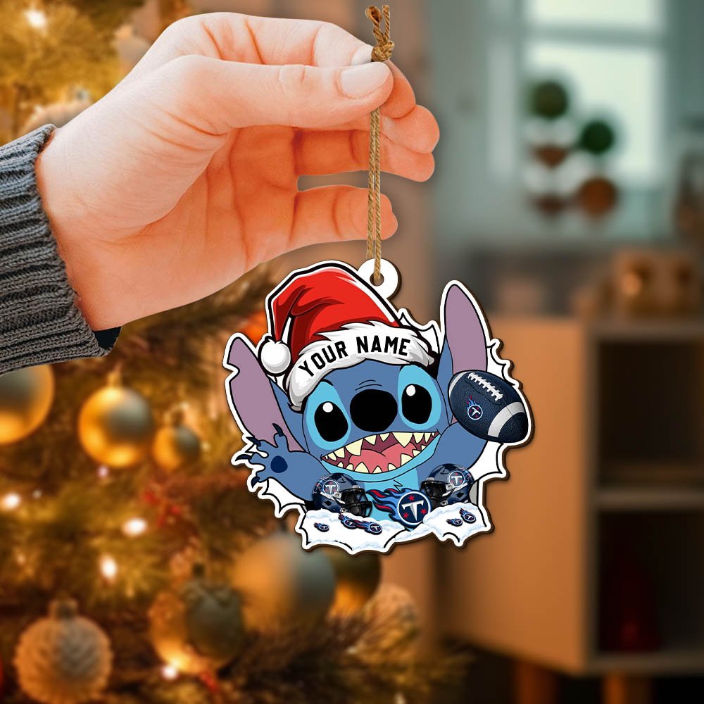 Alternative view of Tennessee Titans Wooden Ornament 2024 Version Personalized Your Name, Christmas Ornament Gift, Football Fan Gifts ETHY-52632