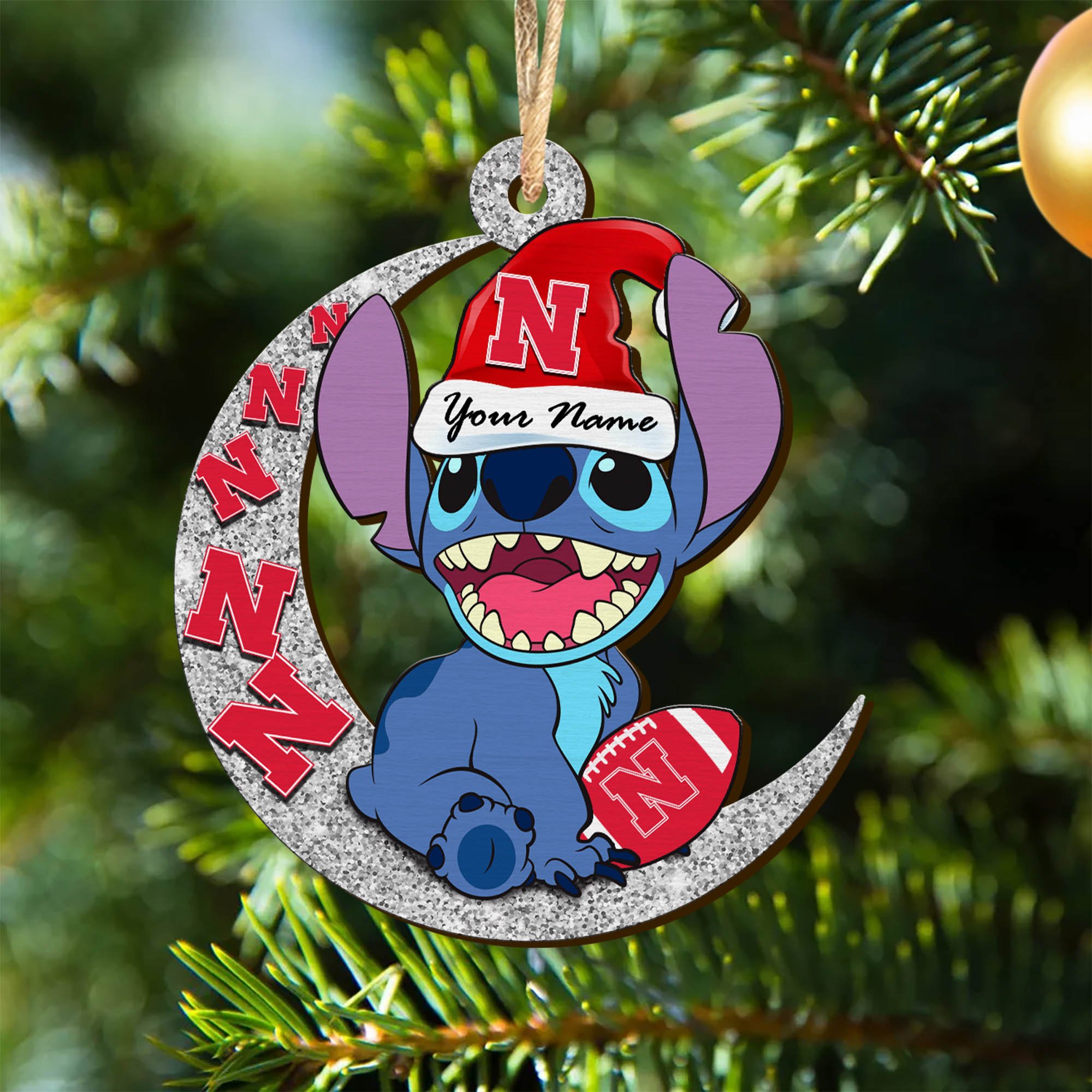 Nebraska Cornhuskers Wooden Ornament 2024 Version Personalized Your Name , Football Team Ornament, Fan Gifts, Sport Home Decorations ETHY-52639