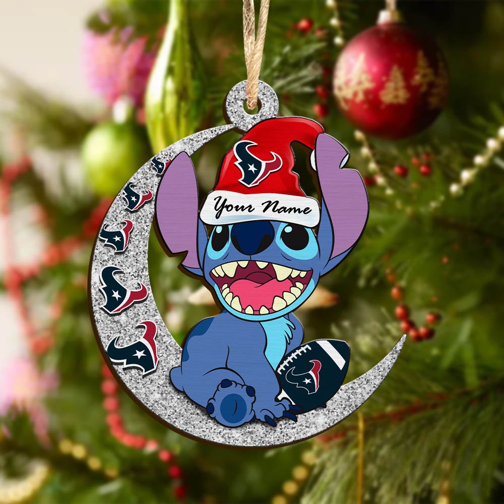 Alternative view of Houston Texans Wooden Ornament 2024 Version Personalized Your Name , Football Team Ornament, Fan Gifts, Sport Home Decorations ETHY-52639