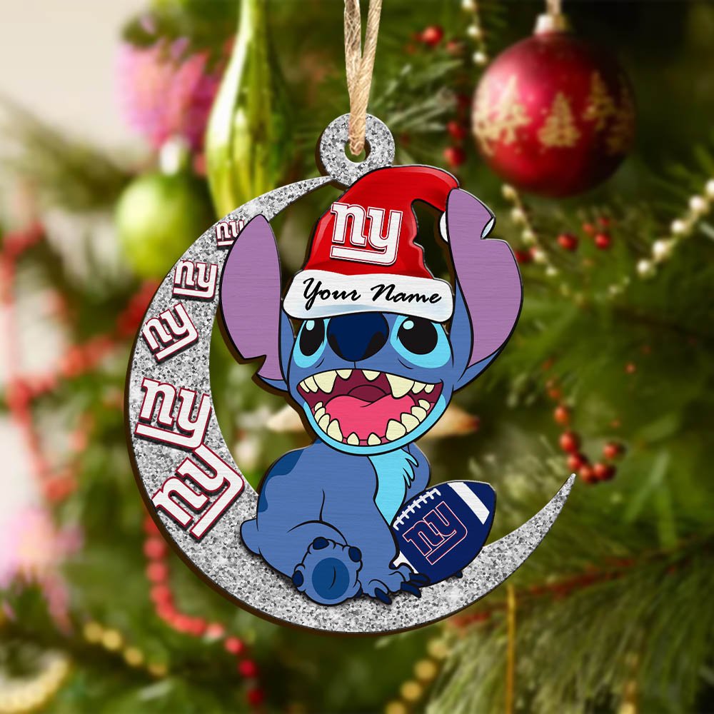 Alternative view of New York Giants Wooden Ornament 2024 Version Personalized Your Name , Football Team Ornament, Fan Gifts, Sport Home Decorations ETHY-52639