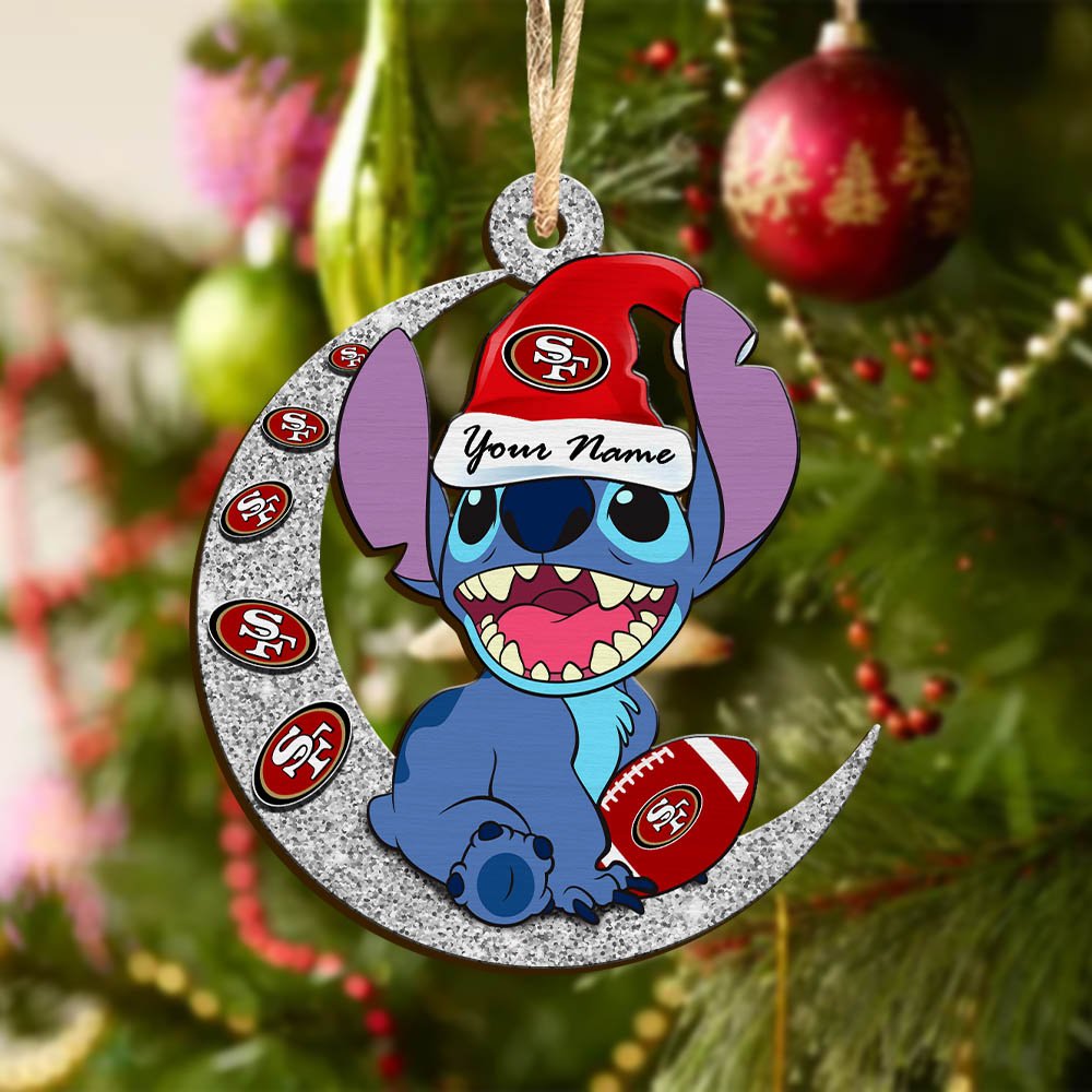 Alternative view of San Francisco 49ers Wooden Ornament 2024 Version Personalized Your Name , Football Team Ornament, Fan Gifts, Sport Home Decorations ETHY-52639