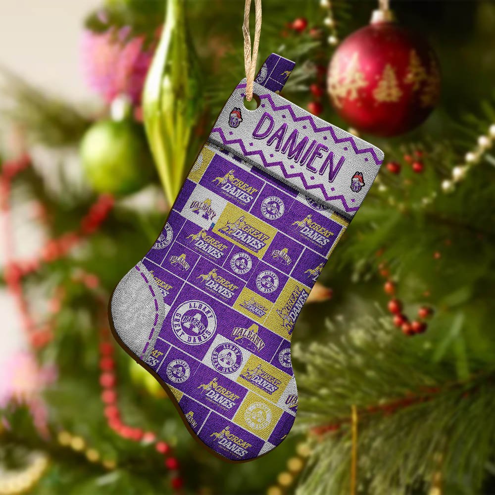 Alternative view of Albany Great Danes Wooden Ornament 2024 Version Custom Your Name, Christmas Stocking Ornaments, Christmas Gifts For Sport Fans ETHY-53300