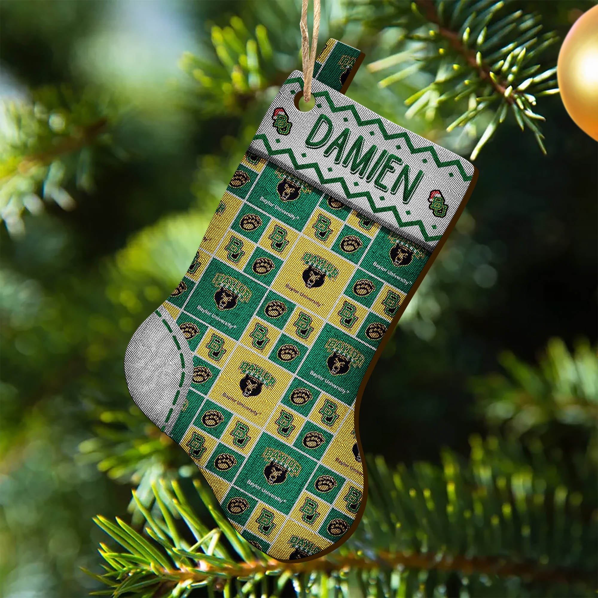 Baylor Bears Wooden Ornament 2024 Version Custom Your Name, Christmas Stocking Ornaments, Christmas Gifts For Sport Fans ETHY-53300