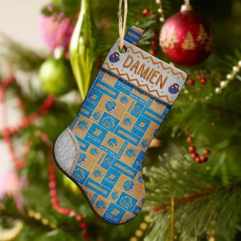 Alternative view of Boise State Broncos Wooden Ornament 2024 Version Custom Your Name, Christmas Stocking Ornaments, Christmas Gifts For Sport Fans ETHY-53300