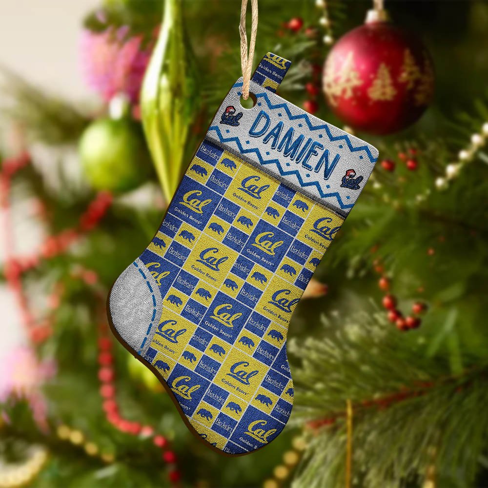 Alternative view of California Golden Bears Wooden Ornament 2024 Version Custom Your Name, Christmas Stocking Ornaments, Christmas Gifts For Sport Fans ETHY-53300