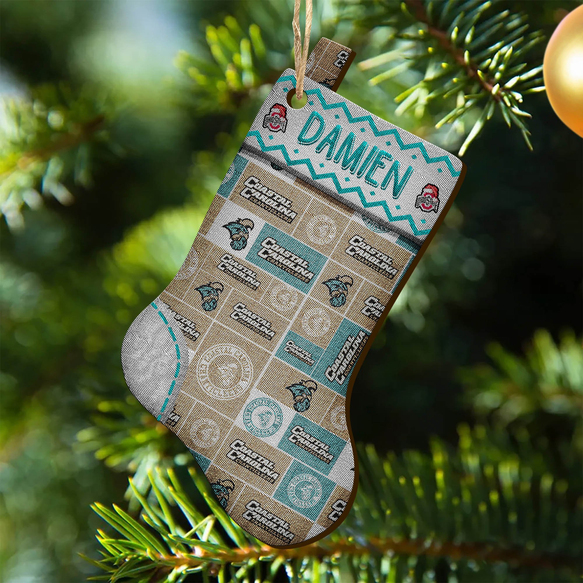 Coastal Carolina Chanticleers Wooden Ornament 2024 Version Custom Your Name, Christmas Stocking Ornaments, Christmas Gifts For Sport Fans ETHY-53300