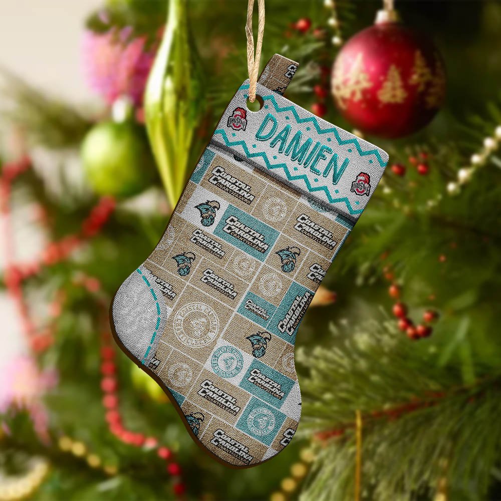 Alternative view of Coastal Carolina Chanticleers Wooden Ornament 2024 Version Custom Your Name, Christmas Stocking Ornaments, Christmas Gifts For Sport Fans ETHY-53300