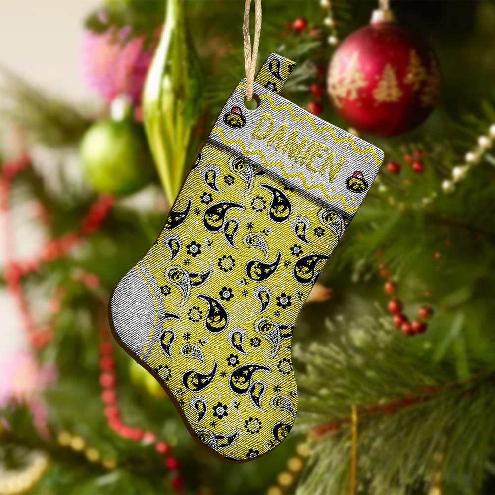 Alternative view of Iowa Hawkeyes Wooden Ornament 2024 Version Custom Your Name, Christmas Stocking Ornaments, Christmas Gifts For Sport Fans ETHY-53300