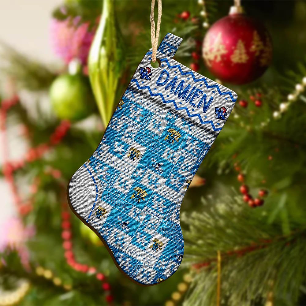 Alternative view of Kentucky Wildcats Wooden Ornament 2024 Version Custom Your Name, Christmas Stocking Ornaments, Christmas Gifts For Sport Fans ETHY-53300