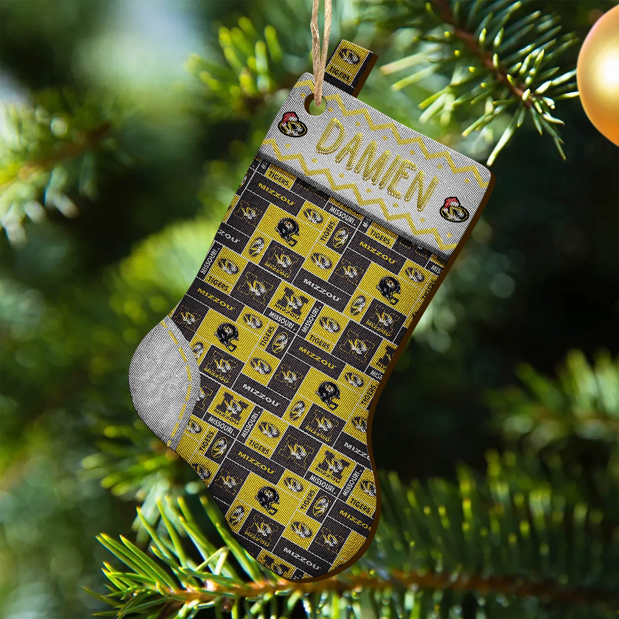 Missouri Tigers Wooden Ornament 2024 Version Custom Your Name, Christmas Stocking Ornaments, Christmas Gifts For Sport Fans ETHY-53300