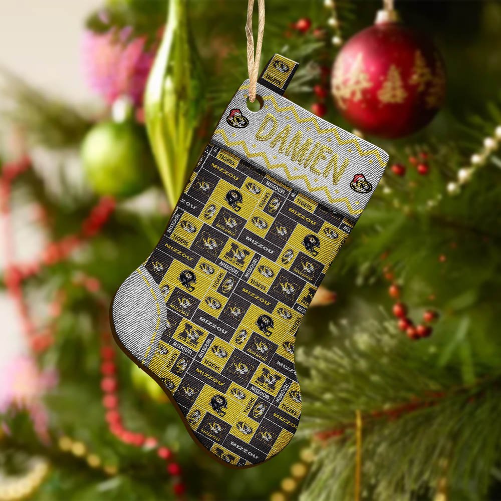 Alternative view of Missouri Tigers Wooden Ornament 2024 Version Custom Your Name, Christmas Stocking Ornaments, Christmas Gifts For Sport Fans ETHY-53300