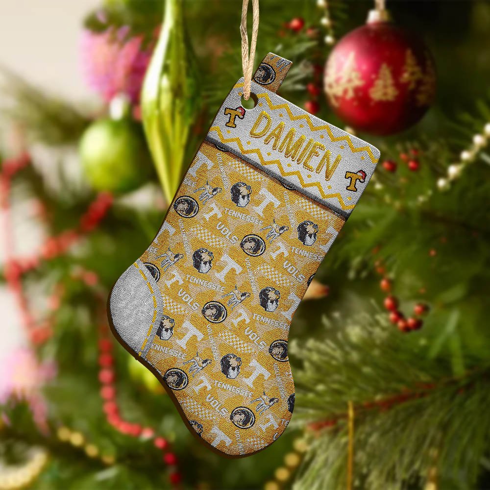 Alternative view of Tennessee Volunteers Wooden Ornament 2024 Version Custom Your Name, Christmas Stocking Ornaments, Christmas Gifts For Sport Fans ETHY-53300