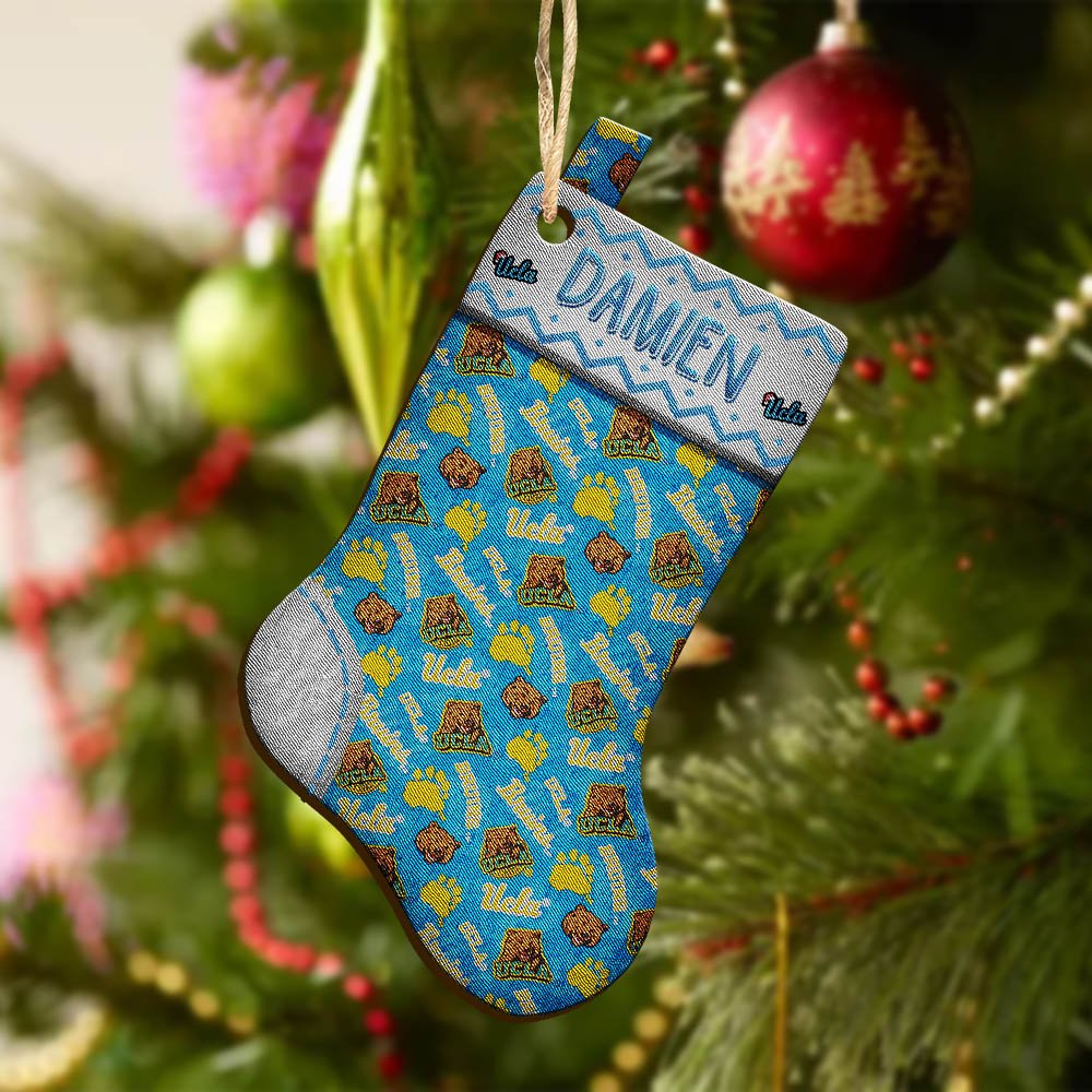 Alternative view of UCLA Bruins Wooden Ornament 2024 Version Custom Your Name, Christmas Stocking Ornaments, Christmas Gifts For Sport Fans ETHY-53300